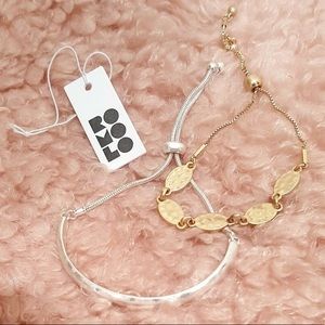 Elegant Gold and Silver Bracelet Set